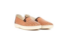 Resim Derimod Kadın Taba Deri Comfort Ayakkabı 26PFD500818 