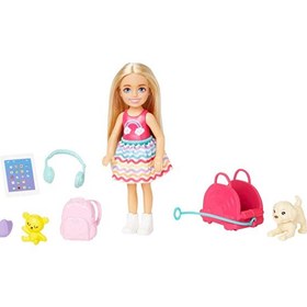 Resim Barbie Seyahatte Chelsea Bebek ve Aksesuarları HJY17 