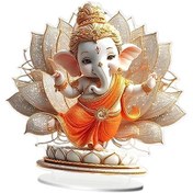 Resim Suntek Hindu Lord Ganapati Masaüstü Süsleme Masa Üstü Dekoru 202x20cm 