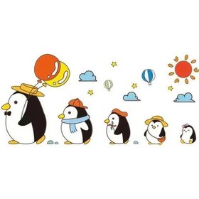 Resim Jt34 Araba Çıkartmaları Küçük Penguen Çizilmeyi Kapatmak İçin Su Geçirmez Vinil Çıkartması Araba Aksesuarları Dekor 50x23cm-left 