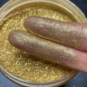 Resim 1 Adet Canlı Kraliyet Altın Mika Tozu Seti - Sanat, El İşleri, Epoksi Reçine, Takı Yapımı, DIY Projeleri için Süper Parlak - Doğal Mineral Sim, Reçine Renklendirici Boya Tozu 