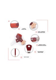 Resim Motheric Paciclip Gerçek Deri Emzik Askısı 4lü Set 