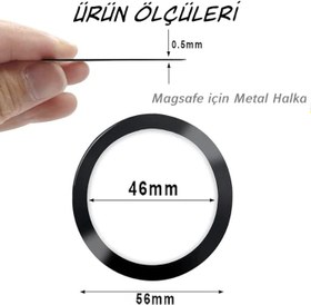 Resim LivX Power Metal Magsafe Halka Yüzük Ring iPhone 8 ve Üstü Model ile Uyumlu Gümüş LVRNG 