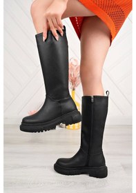 Resim 812-340 Siyah Fermuarlı Günlük Kadın Çizme Çok Renkli 