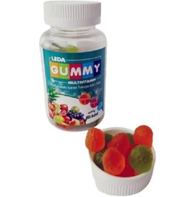 Resim Leda Gummy Multivitamin İçeren Takviye Edici Gıda 60 Adet 