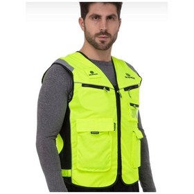Resim Motosiklet Reflektörlü Yelek Winnstoper Kumaş Çok Fonksiyonlu Cepler Yüksek Kalite Motor Yelek 