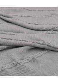 Resim Koza Home Trenza Gri Çift Kişilik Battaniye 15030 