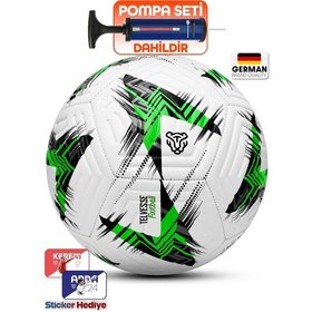 Resim Profesyonel Futbol Topu 2025 Avrupa Pompalı Sert Zemin Halı Saha Futbol Topu No5 Yeşil 525 Yeşil 