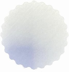 Resim 2500 Adet Tek Kullanımlık Beyaz Desenli Kağıt Bardak Altlığı 80 mm 