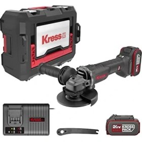 Resim Daisy Home KUH10.2 20VOLT 4.0AH. Li-Ion Çift Akülü 125MM Kömürsüz Profesyonel Şarjlı Devir Ayarlı Avuç Taşlama 