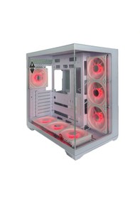 Resim Zoko Emperor Beyaz 7x12cm Argb Fanlı Atx Gaming Akvaryum Kasa 