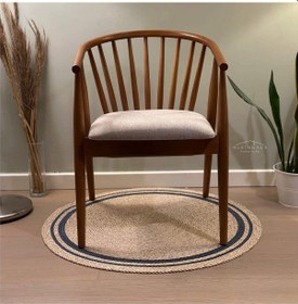 Resim Oslo Ahşap Yemek Odası Sandalyesi, Modern Tasarım, Masif Gürgen, Dayanıklı Tasarım Açık Ceviz 