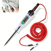 Resim Dijital Ekranlı Otomotiv Devre Test Cihazı, Arabalar ve Kamyonlar için Uzun Prob - Kolay Teşhis ve Tamirler, Aydınlatmalı Prob, Otomotiv Bakım Aracı, Plastik, 36V, Teşhis Aracı 