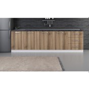 Resim Minar 280 Cm Mutfak Dolabı Beyaz Dore 280-D2-Alt Modül Beyaz 
