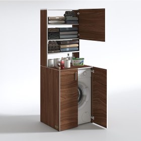 Resim Kenzlife Çamaşır Makinesi Dolabı Kasparov Cvz 180*066*55-20 Banyo Kapaklı Arkalıksız Çok Renkli 