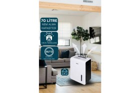 Resim Kurutek KT70 (Wi-Fi + ION) Nem Alma ve Hava Temizleme Cihazı 