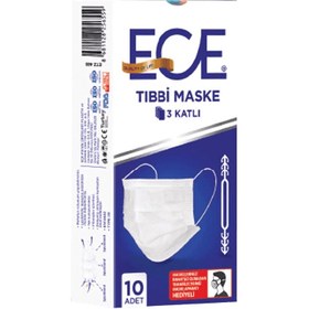 Resim Ece Kullan At Yüz Maskesi 3 Katlı 10'lu 