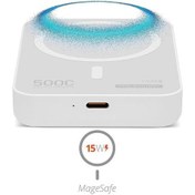 Resim Powerway 5.000mah Pd15w Magsafe Kablosuz Wireless Taşınabilir Şarj Cihazı Beyaz Powerbank Txm5 Beyaz 