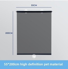 Resim Vkemall Tır Ön Camı Geniş Ayarlı Güneş Perdesi - Şeffaf Isı Yalıtımı, Sürekli Tutucu Emici Diskli 55x200cm 