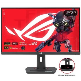 Resim Asus Rog Strıx XG27ACMG 27 Hdr Gamıng Fast IPS Freesync Premıum G-Sync Uyumlu 2560X1440 1ms 270Hz 400CD Dp HDMI USB Vesa 3yıl Elmb Sync,pıvot Monitör 