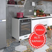Resim Kenzlife ankastre modülü kabini radon byz fırın ocak dolabı kapaklı ayaklı 