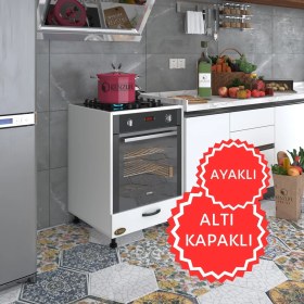 Resim Kenzlife ankastre modülü kabini radon byz fırın ocak dolabı kapaklı ayaklı 