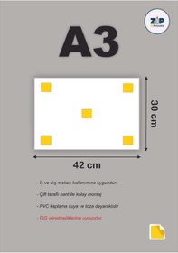 Resim ZiPrinter Yangın Dolabı isg Uyarı Levhası PVC A3 30x42 cm 