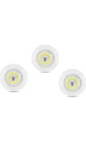 Resim Kablosuz Uzaktan Kumandalı 3lü LED Lamba Seti - Lisinya 