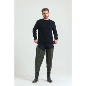 Resim Kasık Çizme Ikç 1650 Su Geçirmez Dayanıklı Av ve Balıkçı Çizmesi Haki Renk 