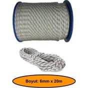 Resim 6 Mm Sentetik Iskota Halat, Dağcı İpi, Outdoor Kamping Piknik Salıncak Halatı, 20 Metre 