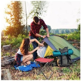 Resim Gri Katlanır Kamp Taburesi, 16 İnç Uzun Taşınabilir Katlanır Tabure Alüminyum Alaşıml Tabure Koltuk Kırmızı Kamp Taburesi 56864279 Gri 