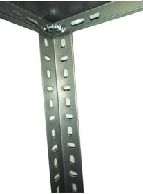 Resim Rafburada 3 Katlı 4'Lü Bitişik 43X372-100 Cm Galvaniz Çelik Raf. Depo, Dosya, Arşiv Rafı -0.70 Mm 