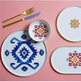 Resim Porland Arabesque Desen5 Düz Tabak 27cm 