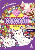 Resim Kawaii Mutlu Ol En Tatli Çikartmali Boyama Kitabi 