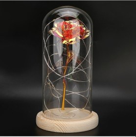 Resim Youmex Ahşap Tabanlı Led Gece Lambası, Pembe Gül Desenli, Islak Isı Işığı, Romantik Dekorasyon, Hediye Seçeneği Diğer 