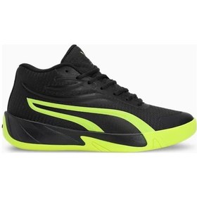 Resim Puma Court Pro Unisex Basketbol Ayakkabısı 31084203 Siyah - Yeşil 