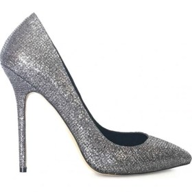 Resim Edza Blake Parlak Dar Kalıplı Yüksek Topuklu Stiletto - Büyük Numaralı 
