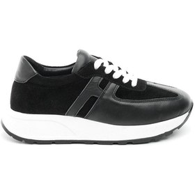 Resim Derinet Hakiki Deri Bağcıklı Comfort Taban Kadın Sneaker 