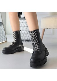 Resim Jinox Siyah Cilt Bağcıklı Bot Siyah 