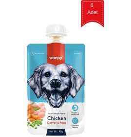 Resim Wanpy Tavuk Etli Ve Havuçlu Ezme Köpek Ödül Maması 90 Gr X 6 Adet 