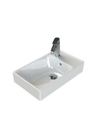 Resim Turkuaz Seramik Cerastyle Sharp Etajer Uyumlu Damlalıklı Lavabo 50 30 CM 