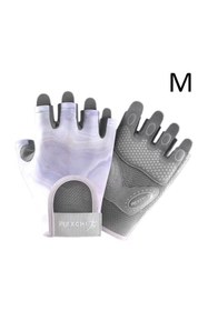 Resim REXCHI Terletmeyen Yarım Parmak Fitness Yoga Pilates Avuç İçi Kaymaz Silikon Spor Eldiven -medium 