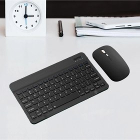 Resim Duhaline Concord Cnd 10" Tablet Için Uyumlu Slim Şarjlı Bluetooth Klavye ve Mouse Seti 