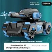 Resim 2.4G Uzaktan Kumandalı Tank, 4WD Drift, Işık ve Müzikli, 360° Dönebilir, Mavi ve Kırmızı Renkler, Plastik Malzeme, Hava Koşullarına Dayanıklı, Buton Kontrollü, SUV Araç, USB Şarjlı, 1200mAh Şarj Edilebilir Pil 
