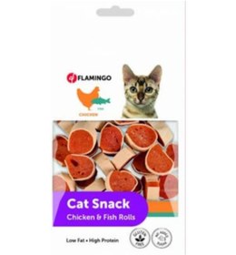 Resim Flamingo Cat Snack Tavuklu ve Balıklı Kedi Ödülü 50 G 