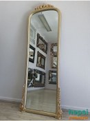 Resim Matmazel Model Platin Altın Renk Varaklı Boy Aynası 