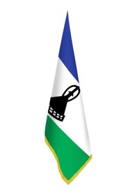 Resim Lesotho Bayrağı - Ofis-makam-toplantı Odaları - Saçaklı Makam Bayrağı 1 