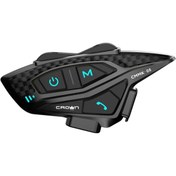 Resim Crown Micro 8 Kişilik Motosiklet Kask Bluetooth Interkom Seti Cmmk-08 