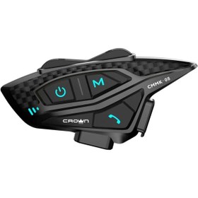 Resim Crown Micro 8 Kişilik Motosiklet Kask Bluetooth Interkom Seti Cmmk-08 