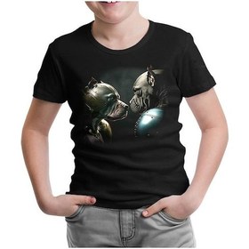 Resim Lord Tshirt Dogs İn Fight Siyah Çocuk Tshirt 001 